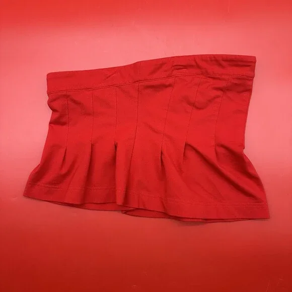 Anthropologie Maeve Fontana Size Small Red Flared Tube Top Strapless Summer Top - Picture 8 of 9